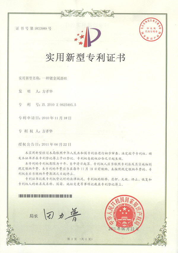 Certificates